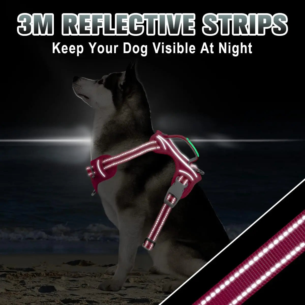 Reflective No-Pull Dog Harness, Adjustable Comfort for Training & Walking